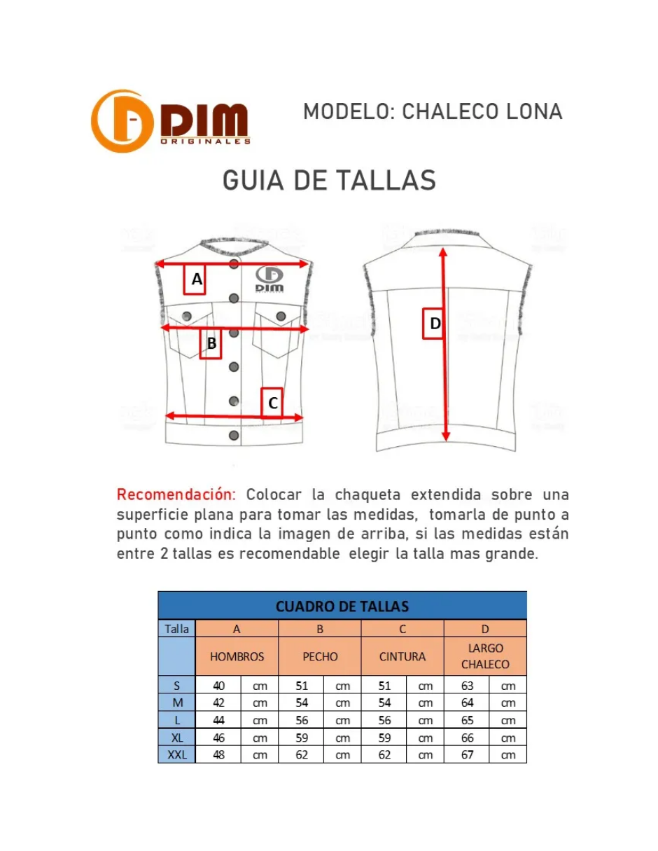 Chaleco Caballero Modelo Lona