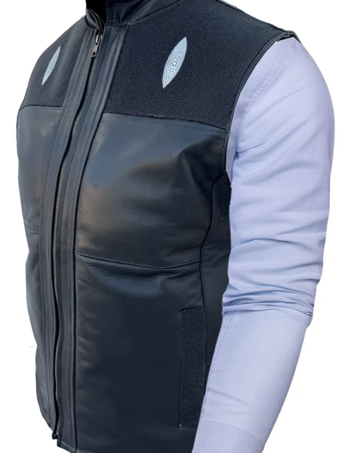Chaleco de Piel Caballero Mantarraya Original 408