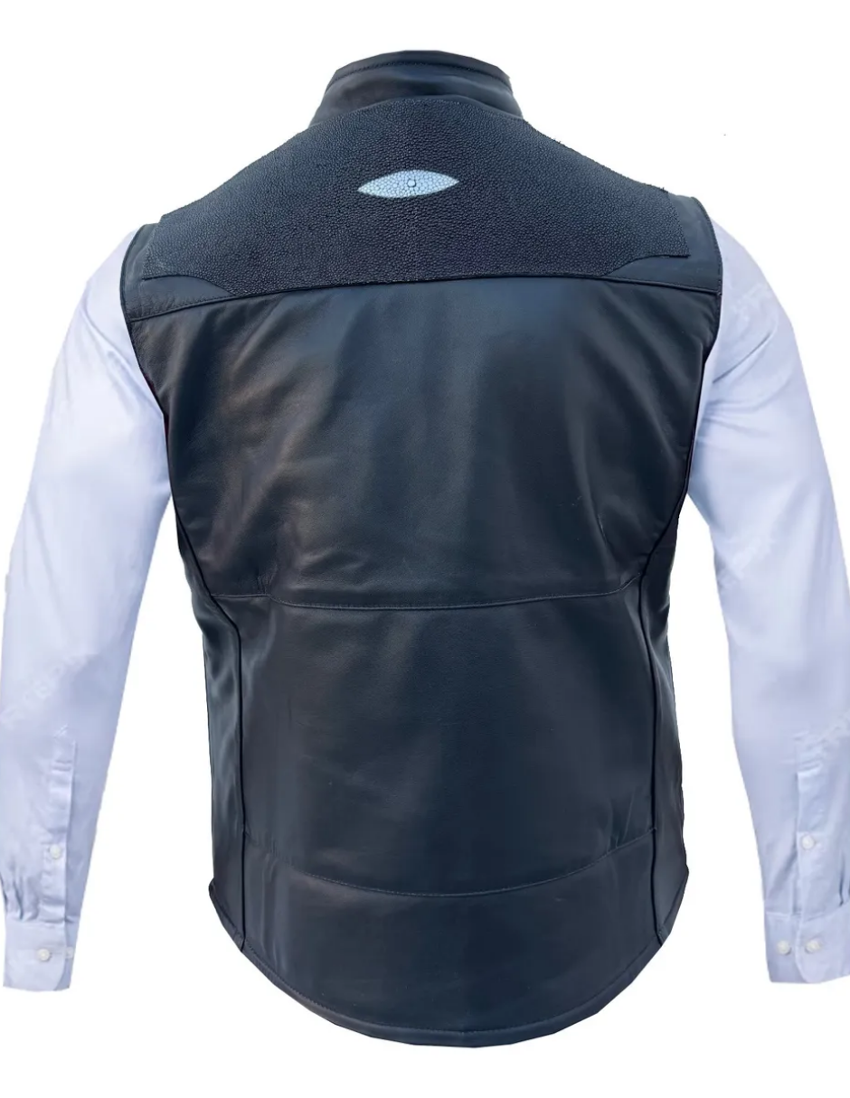 Chaleco de Piel Caballero Mantarraya Original 408