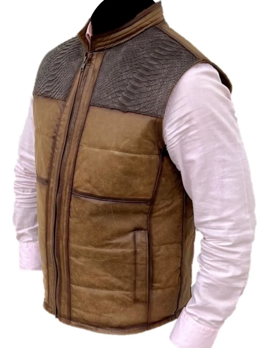 Chaleco de Piel Caballero Mod 408 Pitón Original