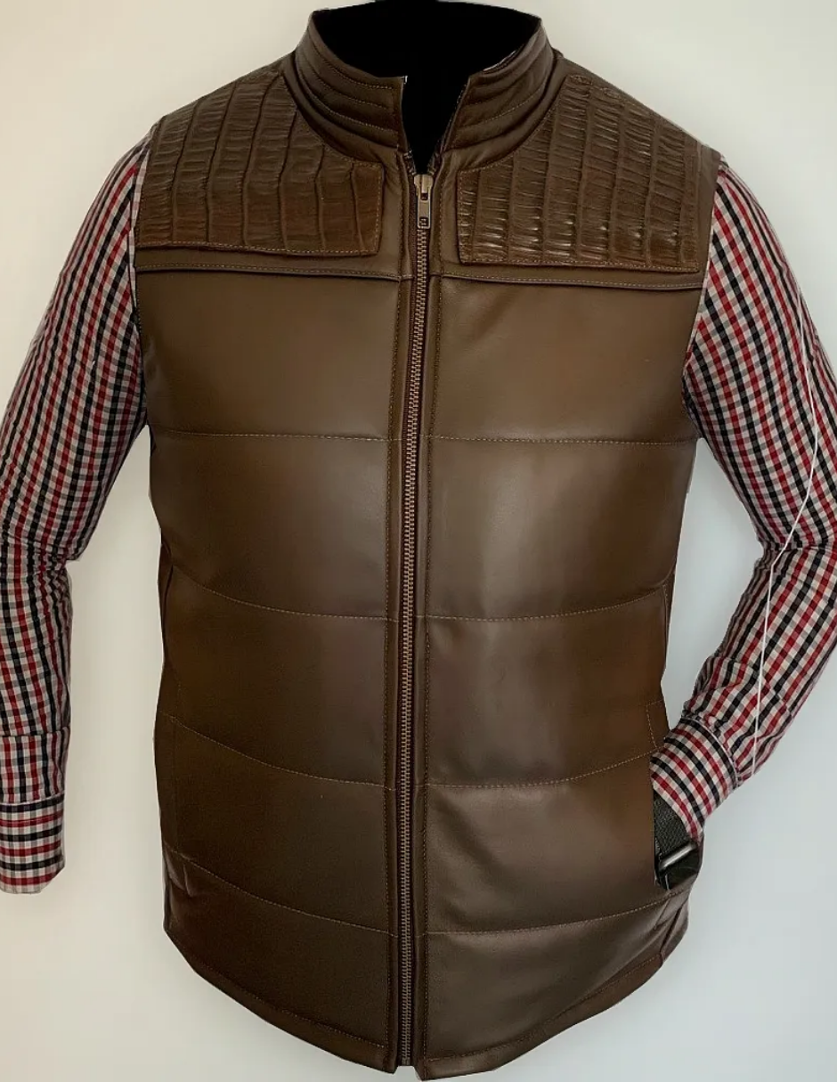 Chaleco de Piel Caballero Mod 502 Cocodrilo Original