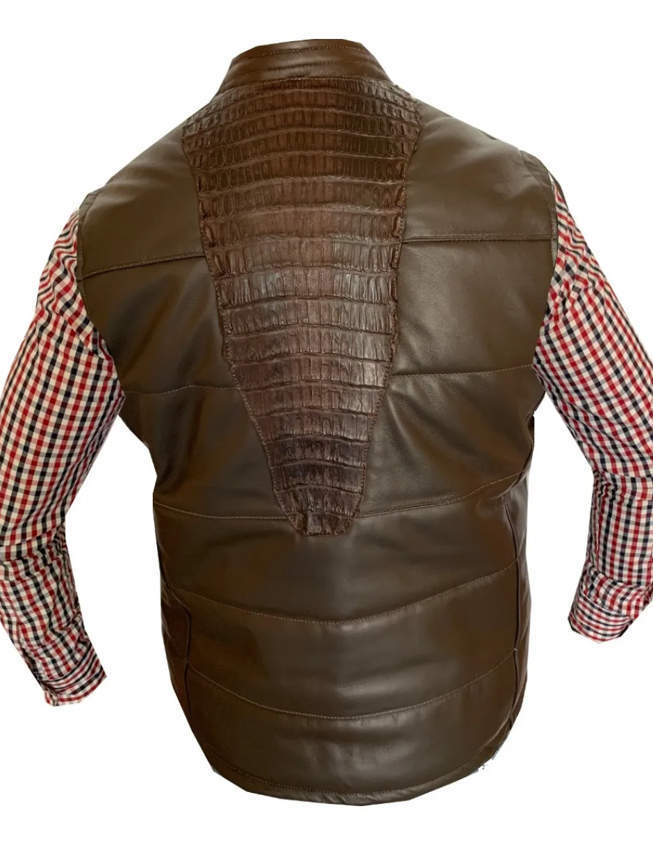 Chaleco de Piel Caballero Mod 502 Cocodrilo Original