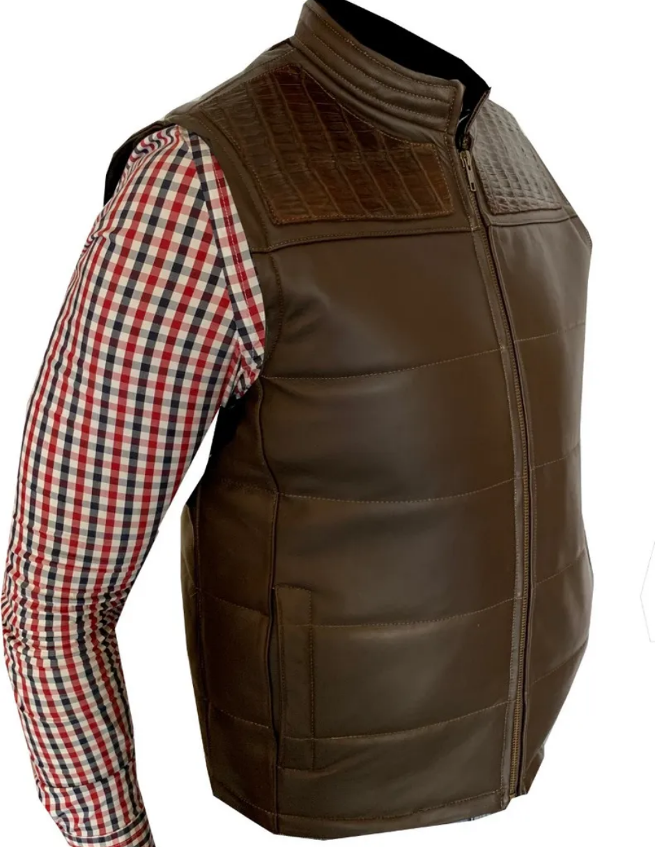 Chaleco de Piel Caballero Mod 502 Cocodrilo Original