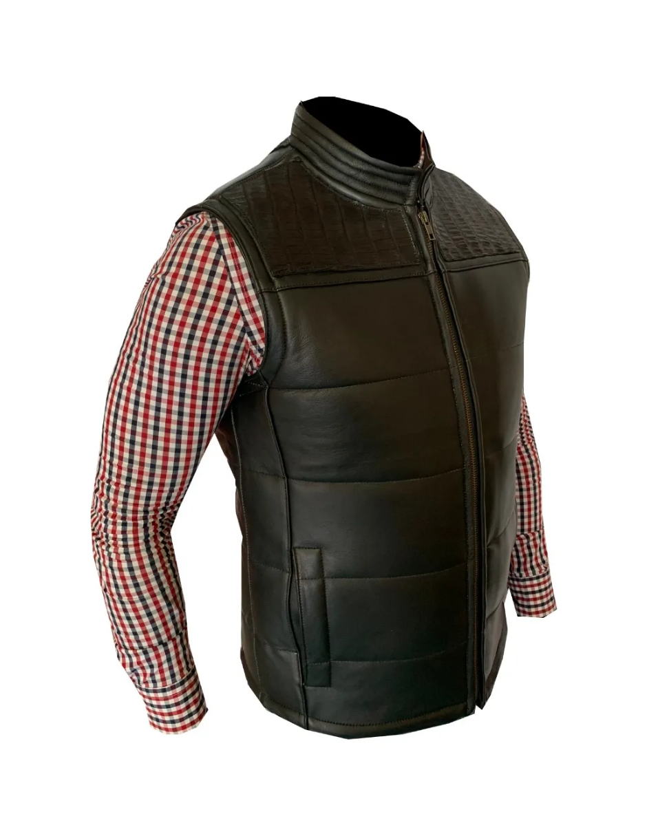 Chaleco de Piel Caballero Mod 502 Cocodrilo Original