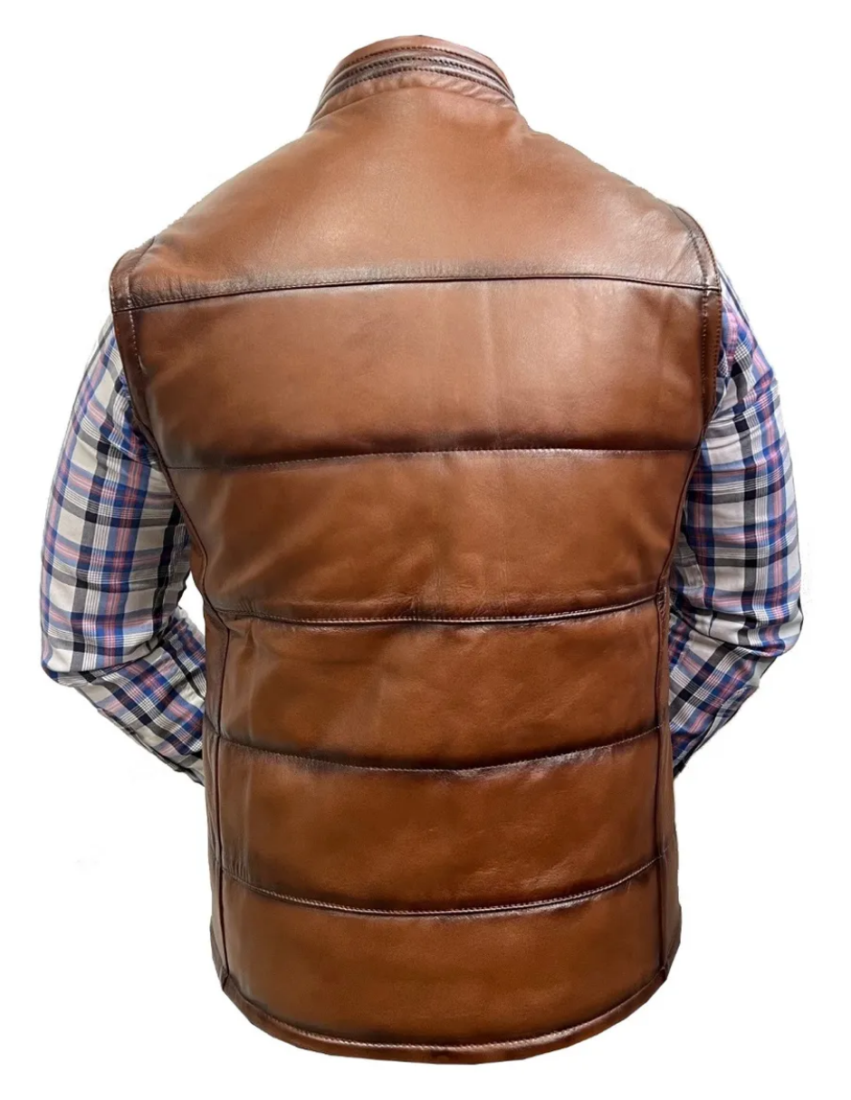 Chaleco de Piel Caballero Modelo 404 Efecto