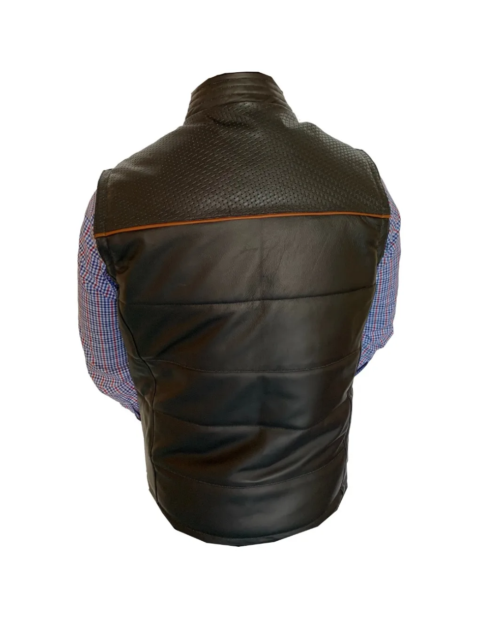 Chaleco de Piel Caballero Modelo 502 Petatillo Cocodrilo