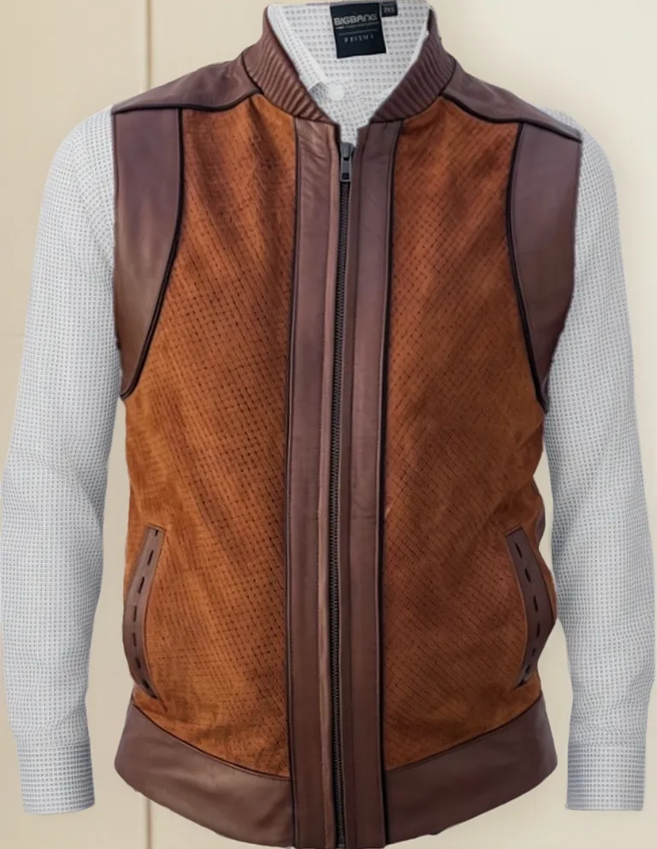 Chaleco de Piel Caballero Modelo 504 Petatillo