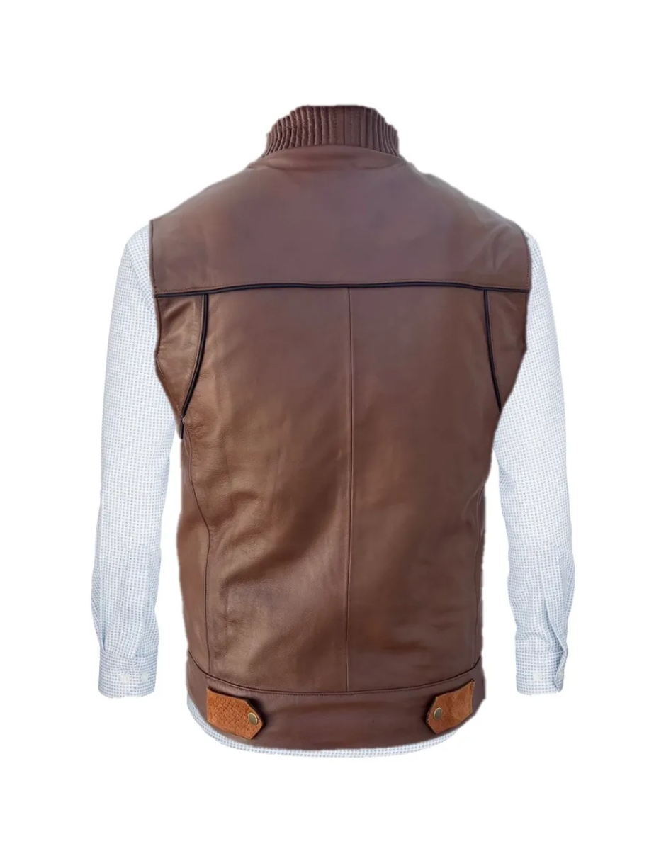 Chaleco de Piel Caballero Modelo 504 Petatillo