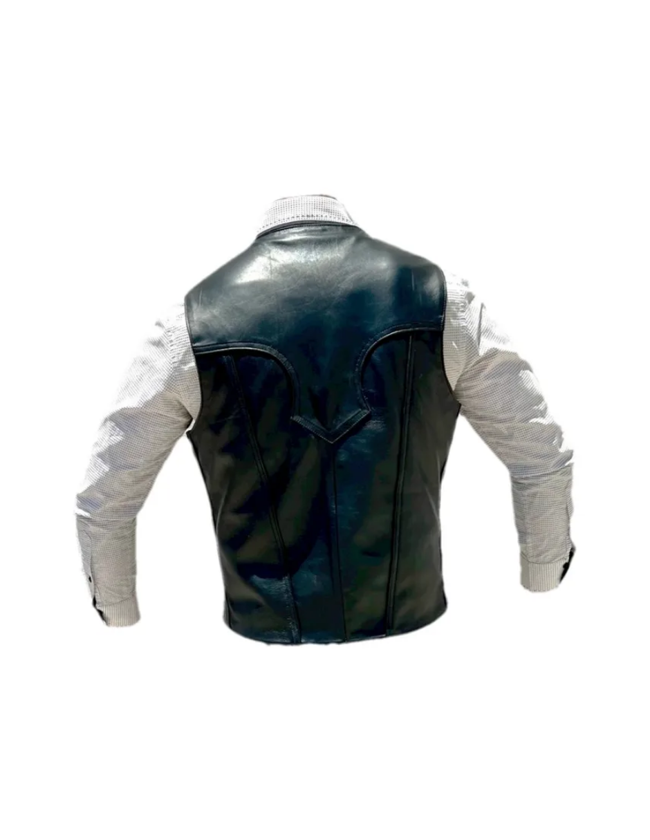Chaleco de Piel Caballero Modelo Vaquero Liso