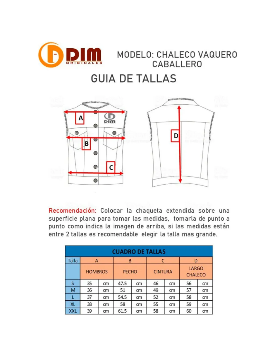 Chaleco de Piel Caballero Modelo Vaquero Liso