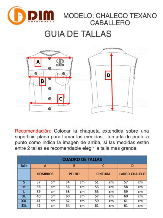 Chaleco de Piel Caballero Modelo Texano