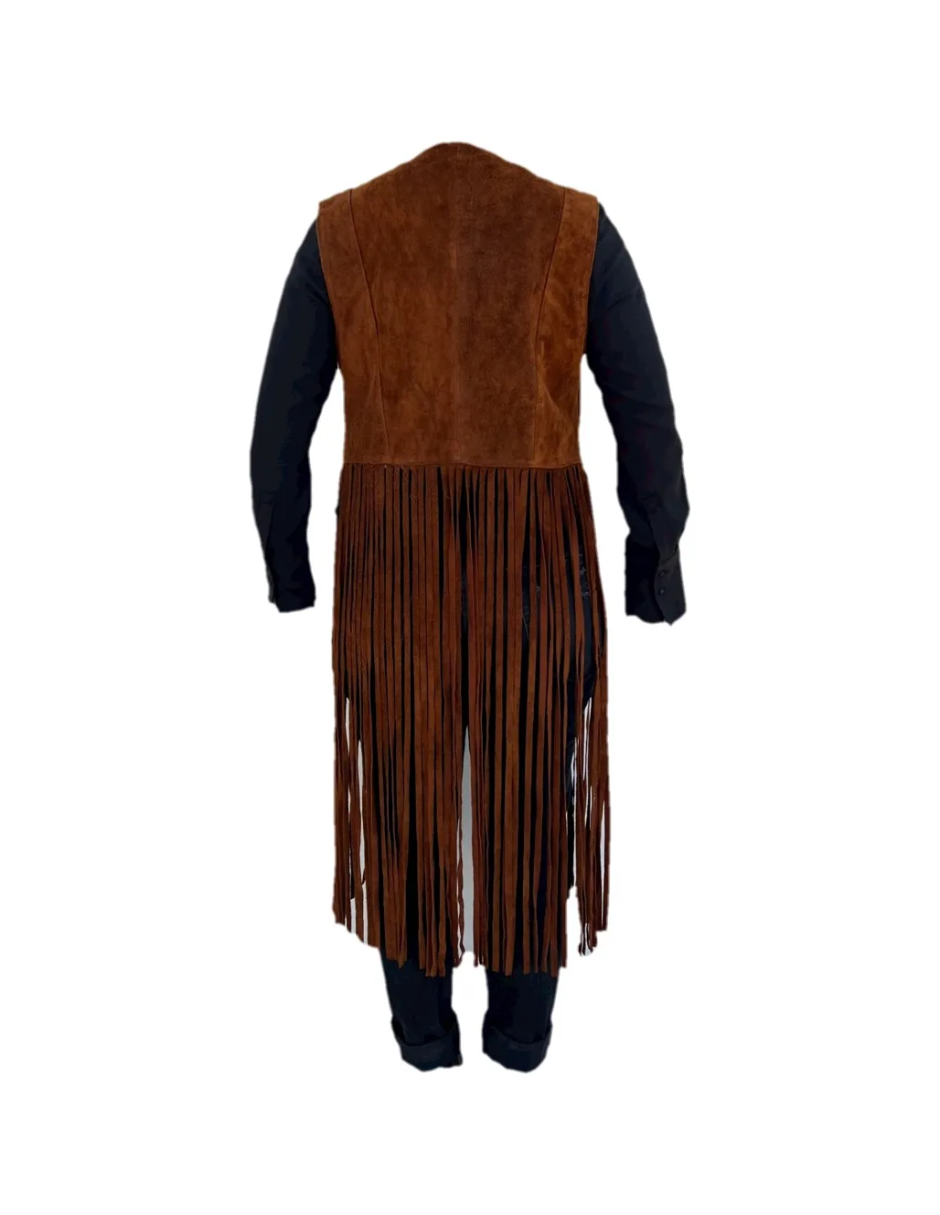 Chaleco de Piel Dama Modelo 046 con Barbas