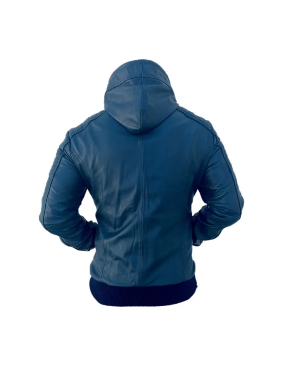 Chamarra de Piel Caballero Modelo 010 con Gorro