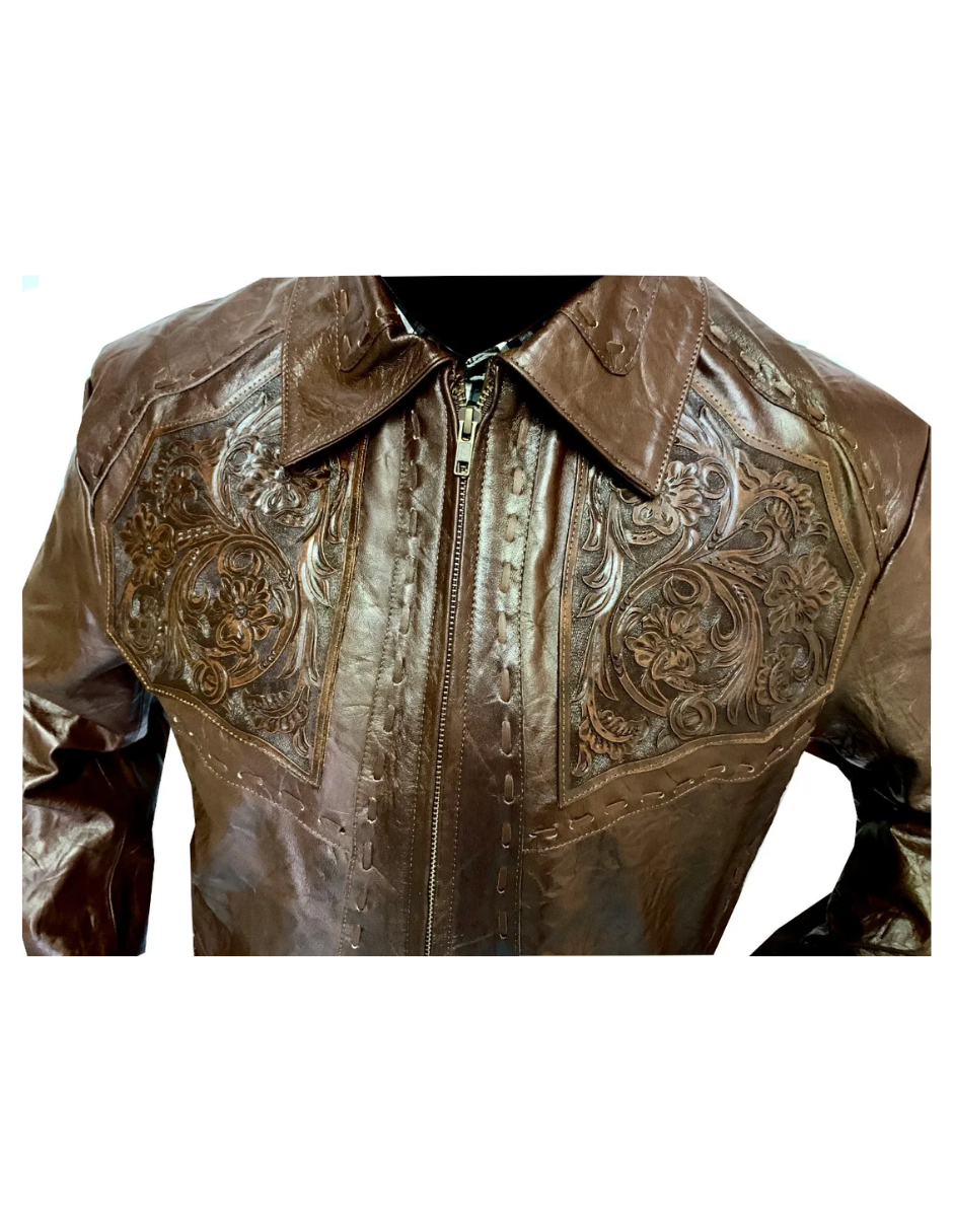 Chamarra de Piel Caballero Modelo 020 Cincelado