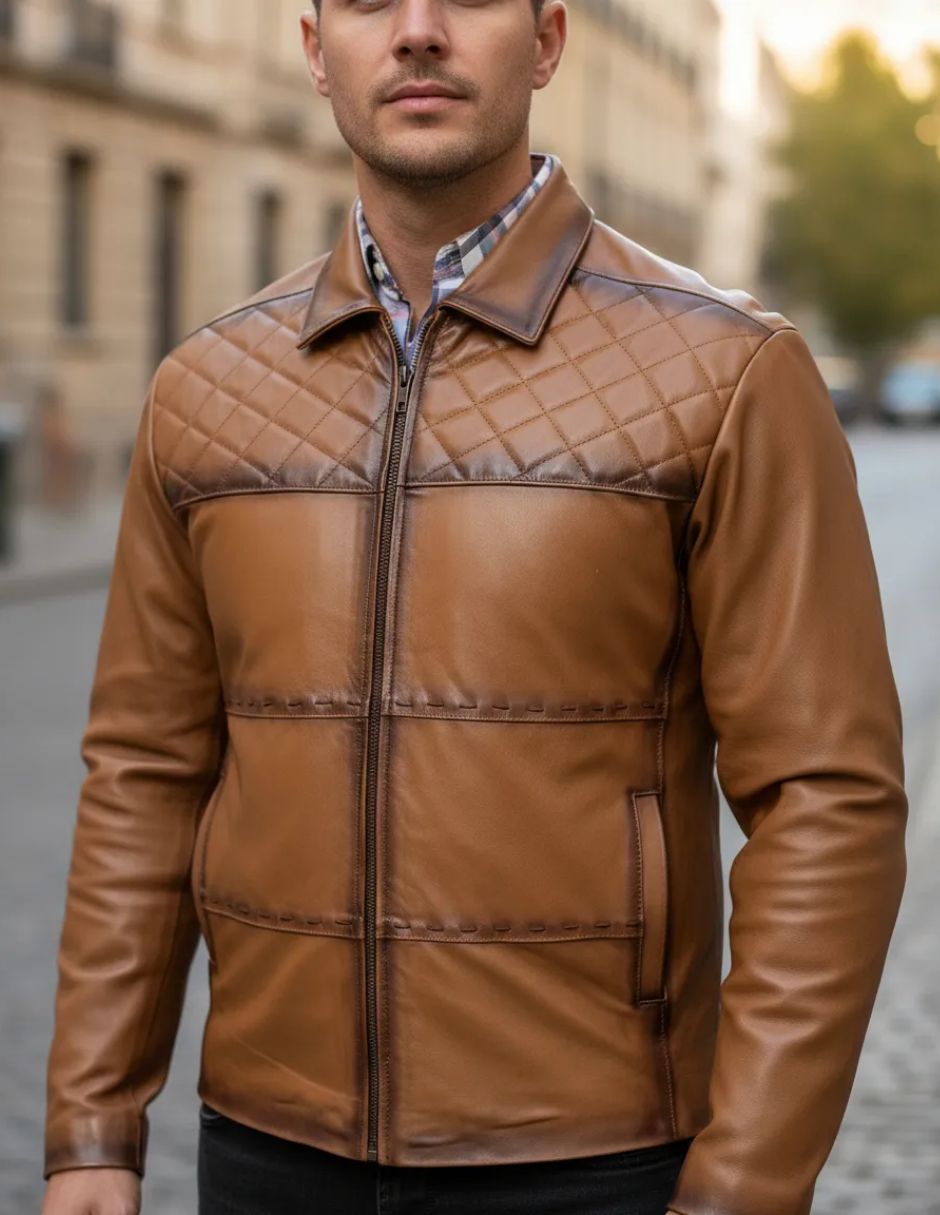 Chamarra de Piel Caballero Modelo 208