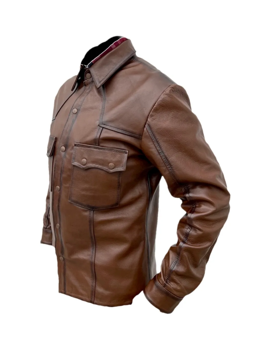 Chamarra de Piel Caballero Modelo Camisola 025