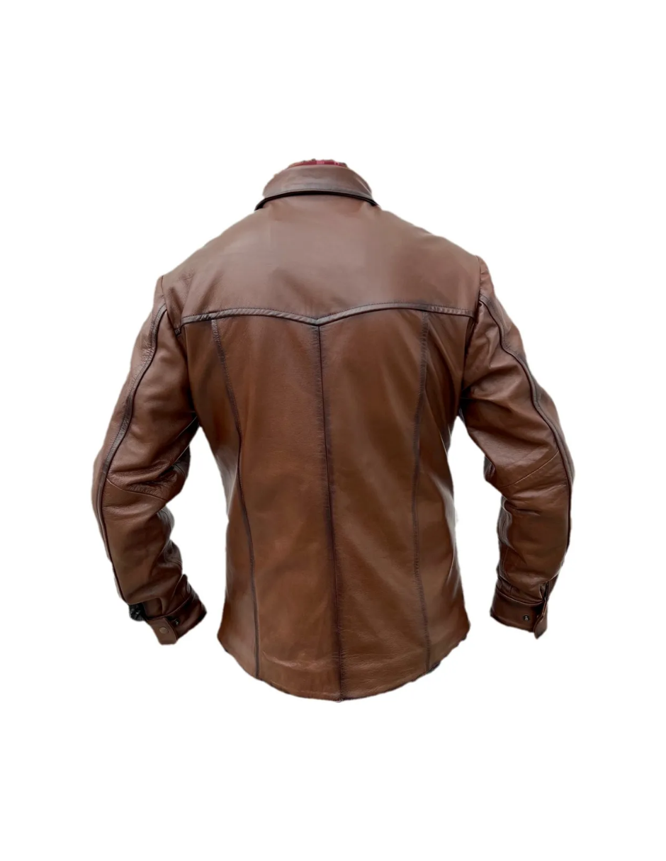 Chamarra de Piel Caballero Modelo Camisola 025