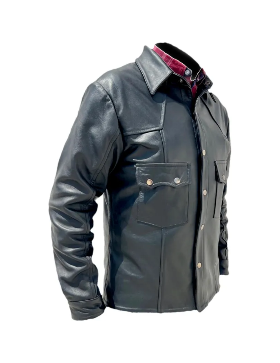 Chamarra de Piel Caballero Modelo Camisola 025