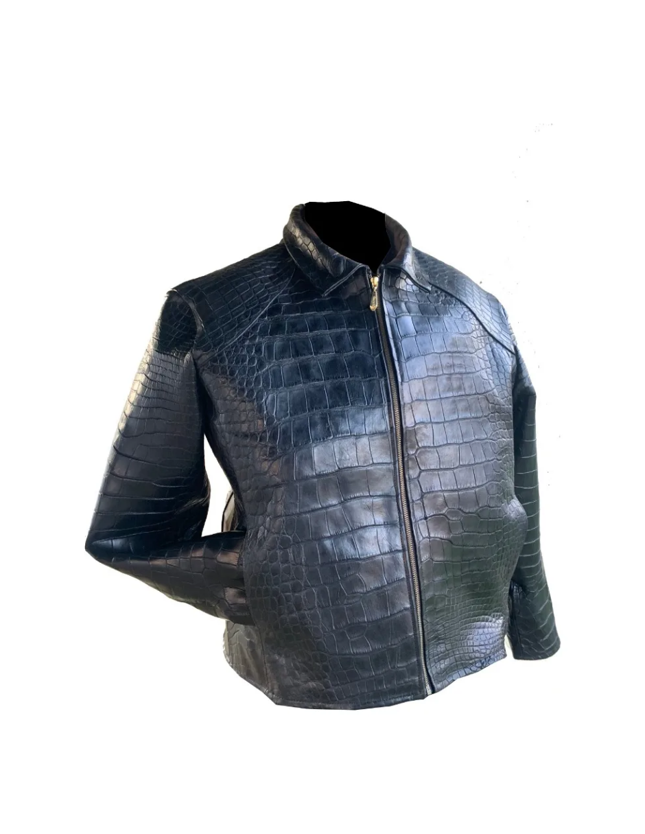 Chamarra de Piel Caballero Modelo Cocodrilo Original