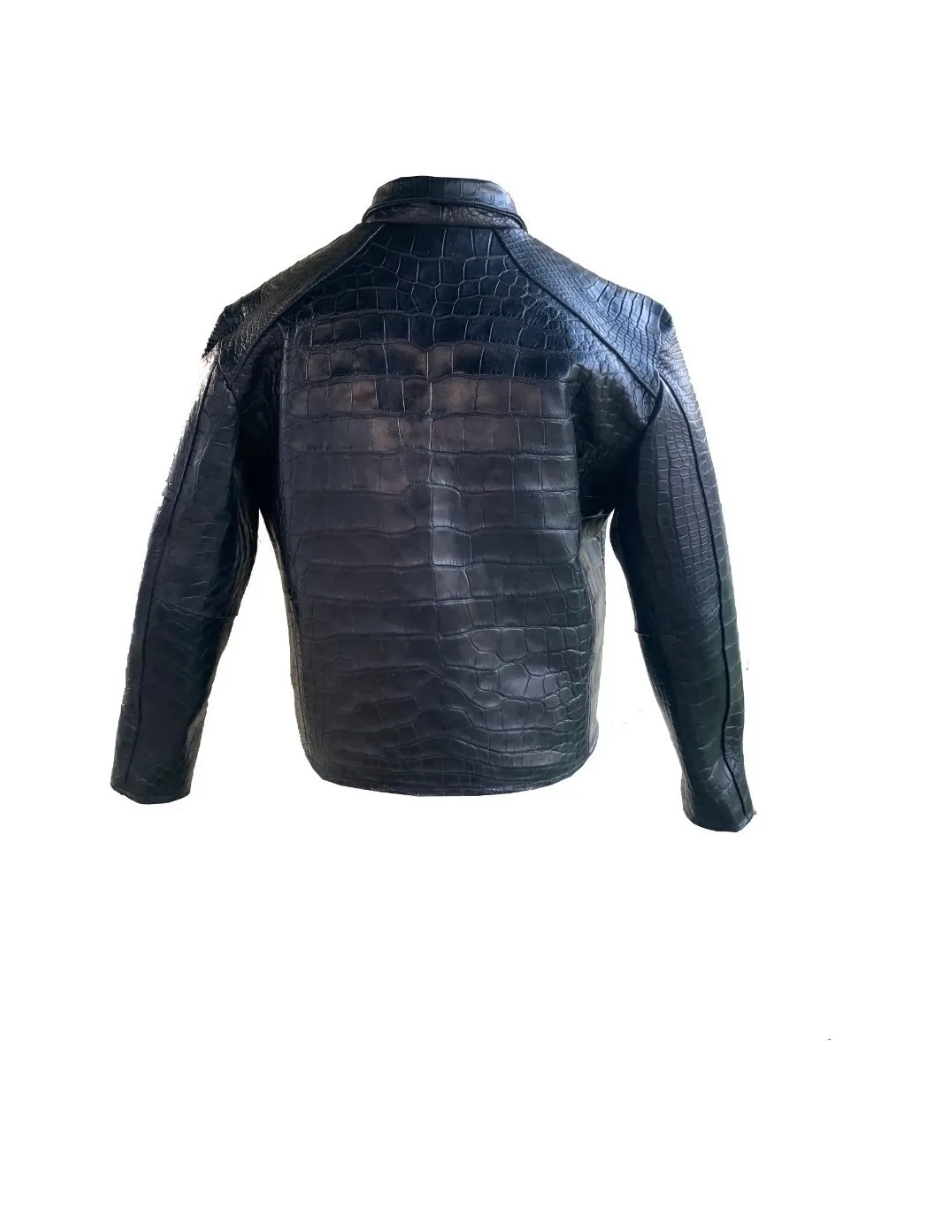 Chamarra de Piel Caballero Modelo Cocodrilo Original