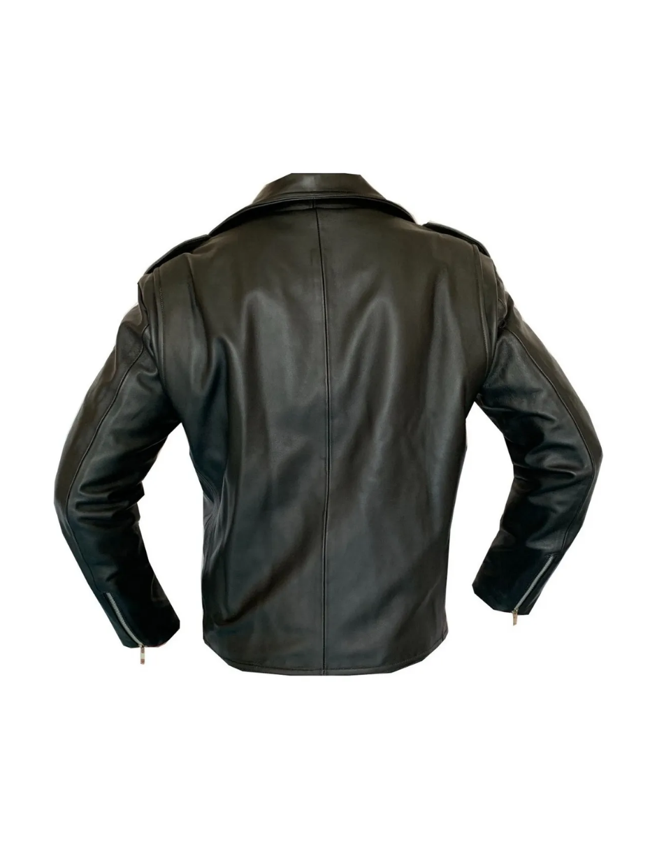 Chamarra de Piel Caballero Modelo Rockera