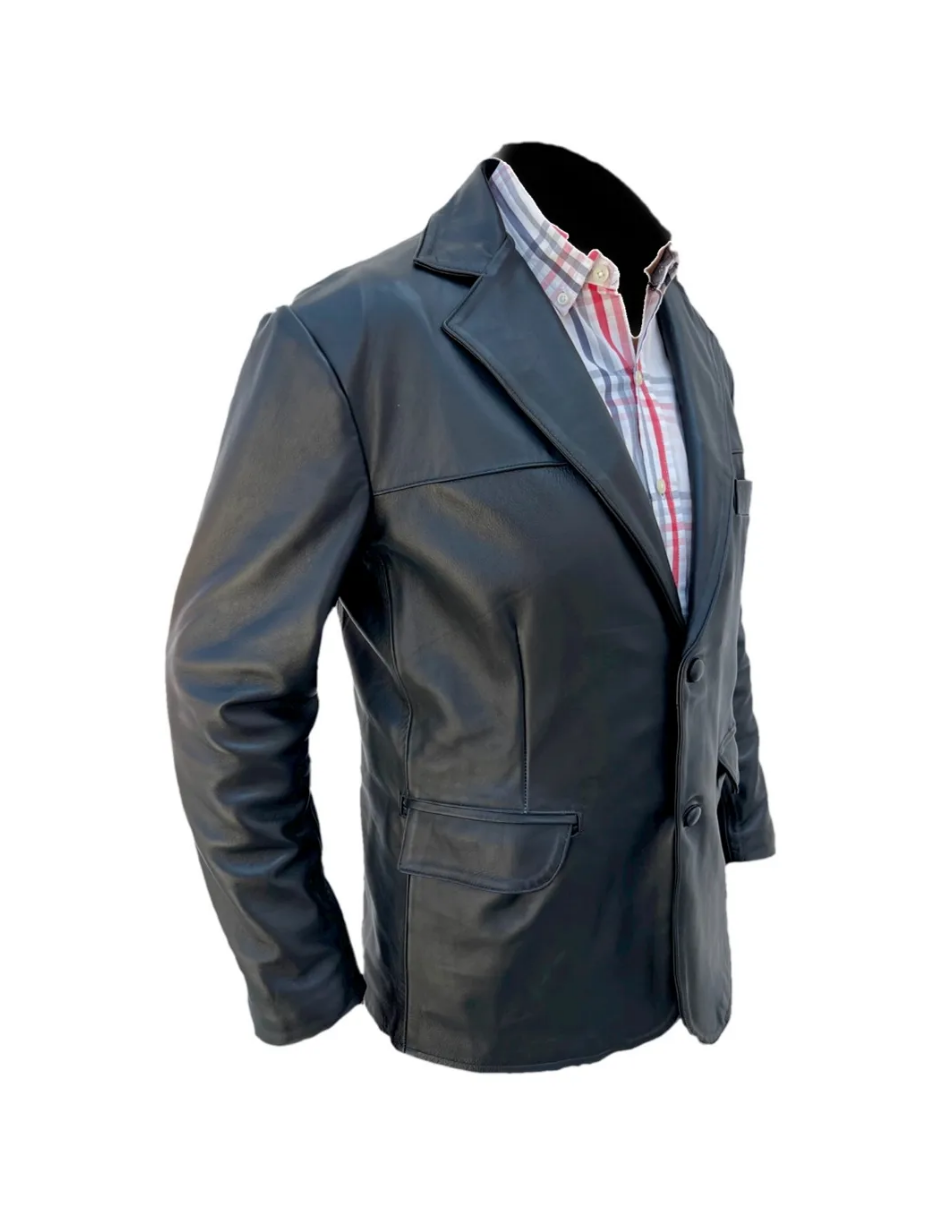 Chamarra de Piel Caballero Modelo Saco Sport