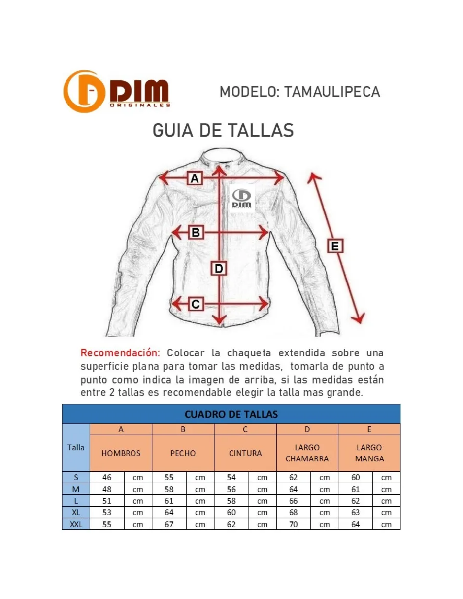 Chamarra de Piel Caballero Modelo Tamaulipeca