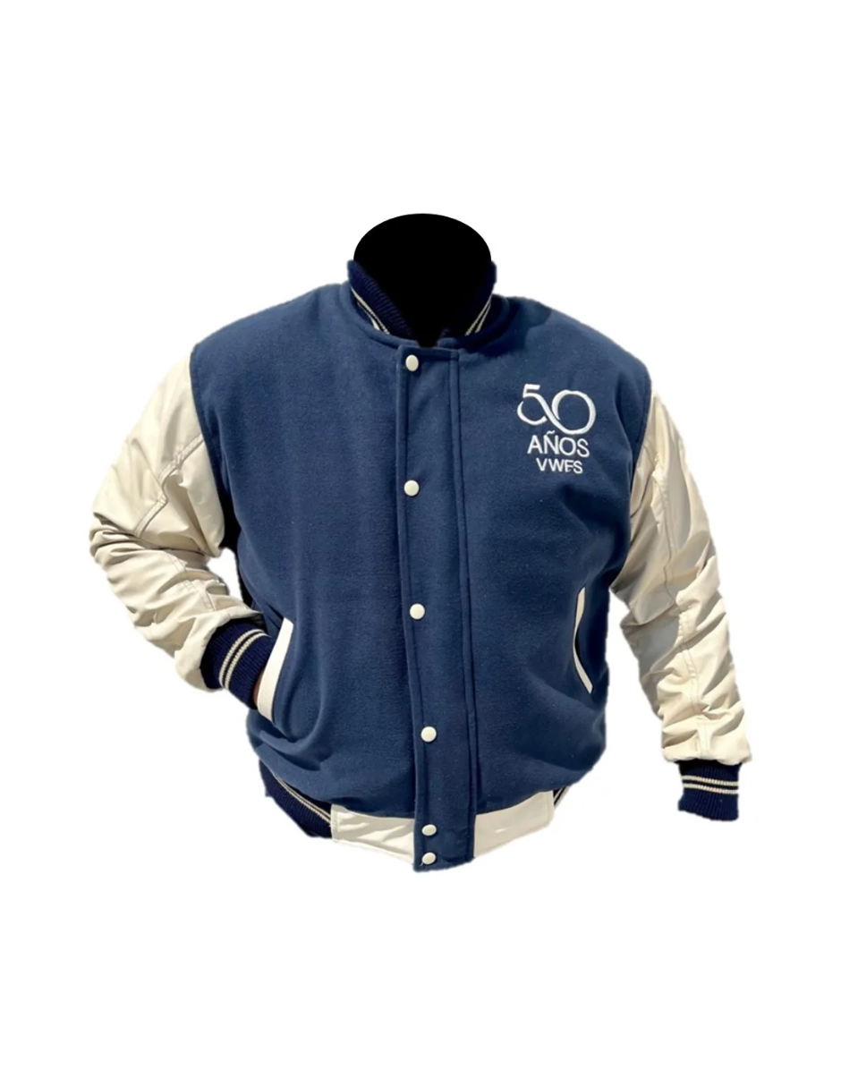 Chamarra de Piel Caballero Modelo Universitaria