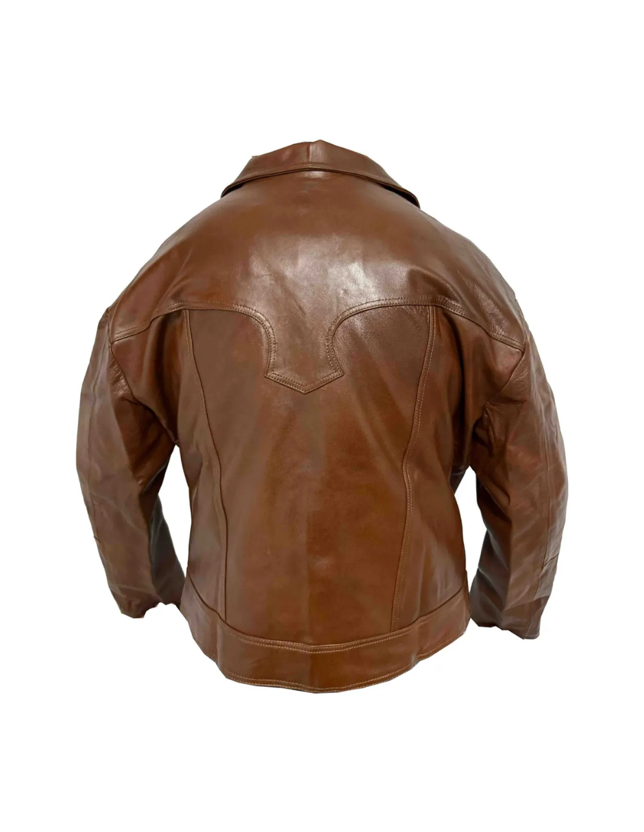 Chamarra de Piel Caballero Modelo Vaquera