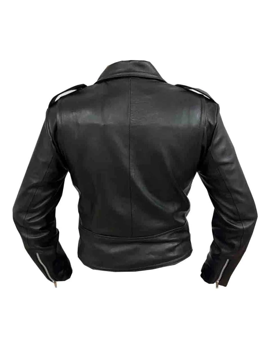 Chamarra de Piel Dama Modelo Rockera