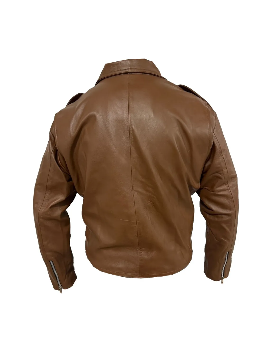 Chamarra de Piel Caballero Modelo Rockera