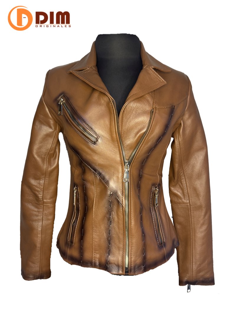 Chamarra de Piel Dama Modelo 206 Rockera