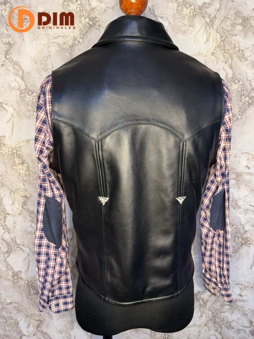 Chaleco de Piel Caballero Modelo Texano