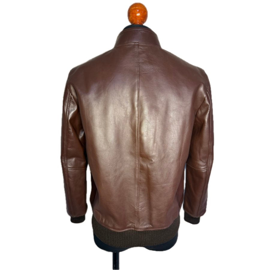 Chamarra de Piel Caballero Modelo Ferragamo