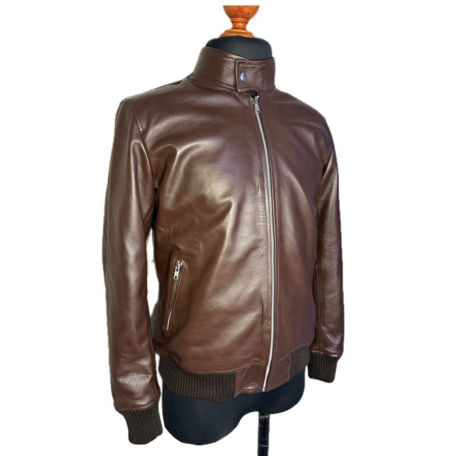 Chamarra de Piel Caballero Modelo Ferragamo