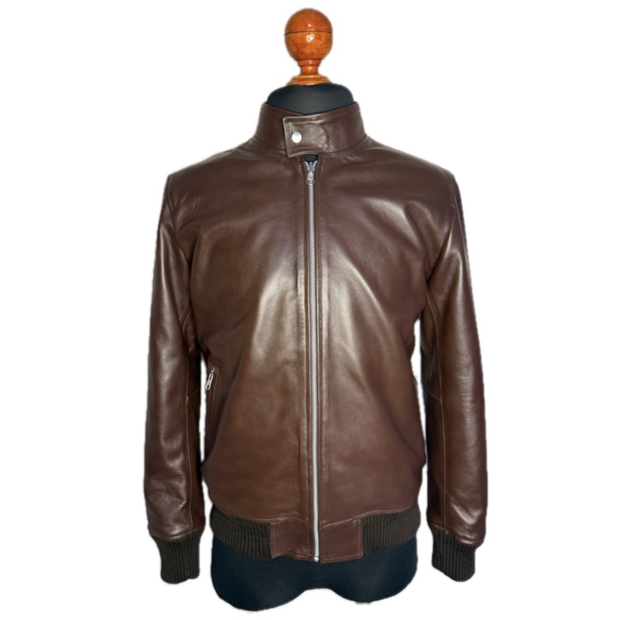 Chamarra de Piel Caballero Modelo Ferragamo