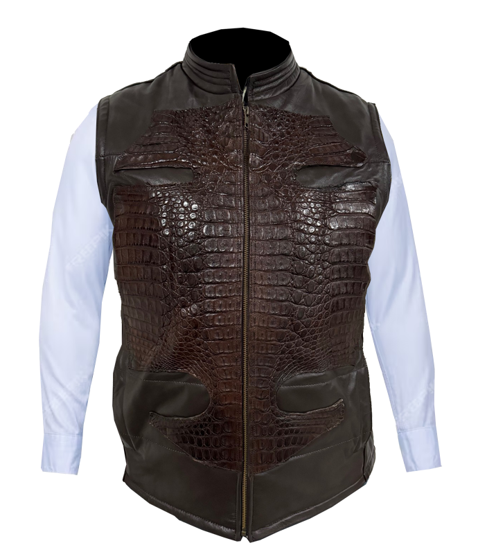 Chaleco de Piel Caballero Cocodrilo Completo Original