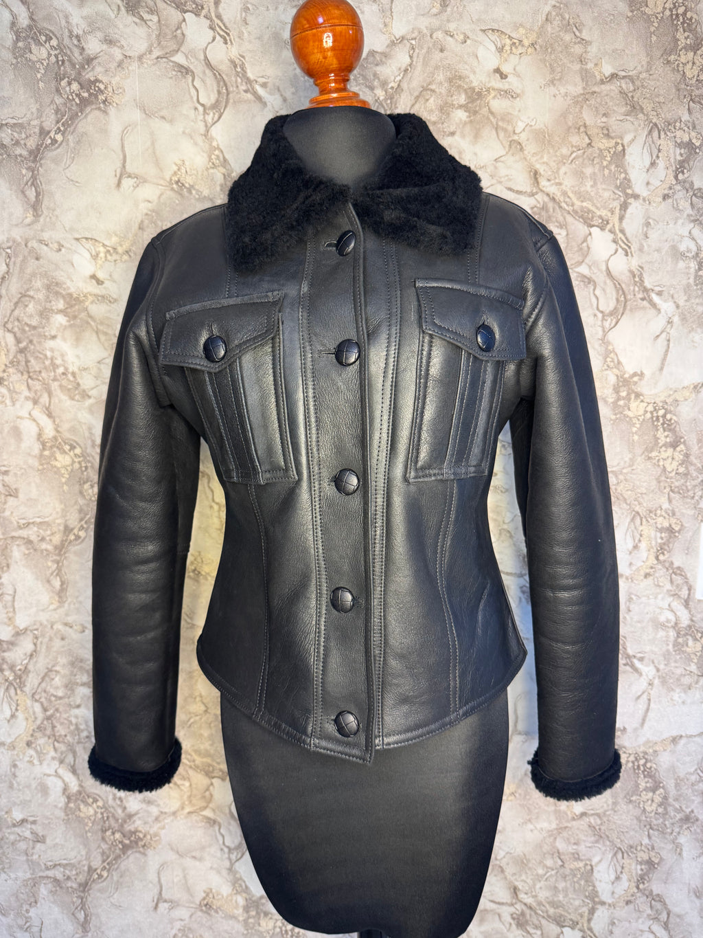 Chamarra de Piel Dama Modelo 212 Borrega