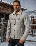 Chamarra de Piel Caballero Modelo Levis Borrega