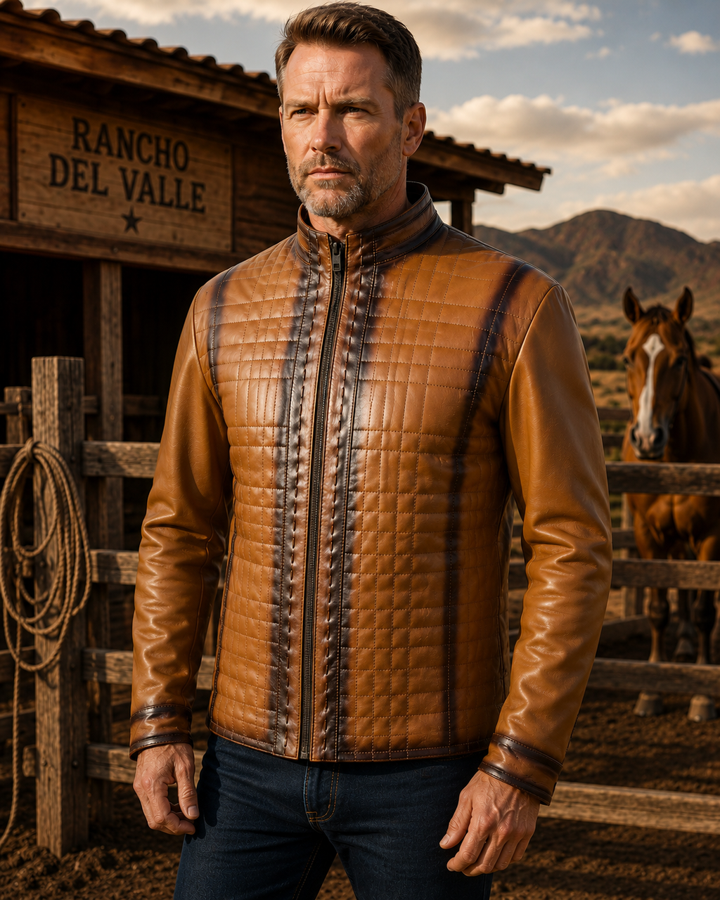 Chamarra de Piel Caballero Modelo 215