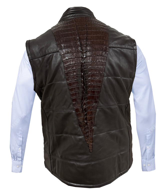 Chaleco de Piel Caballero Cocodrilo Completo Original