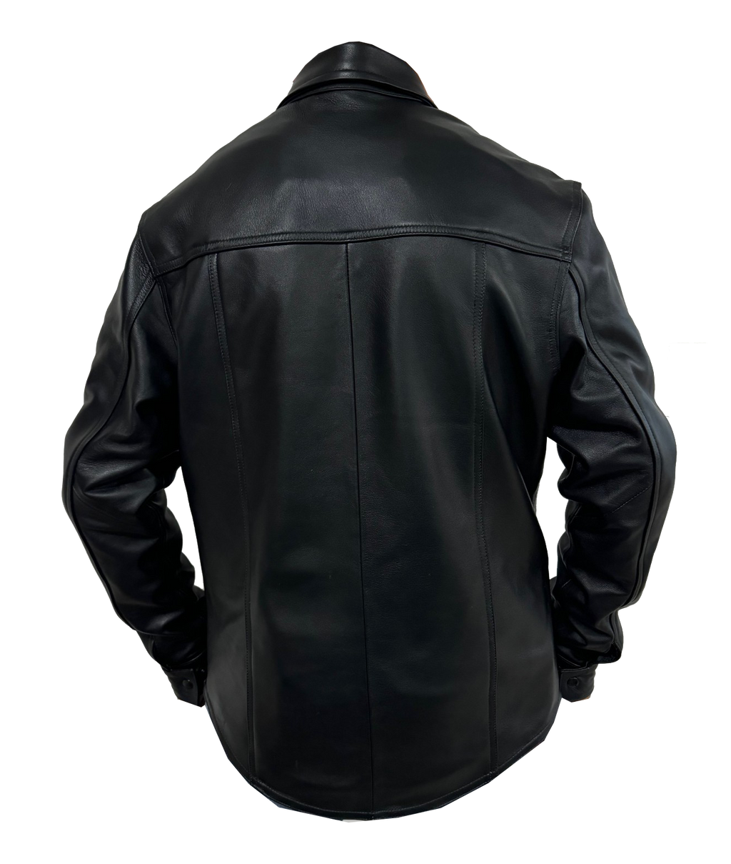 Chamarra de Piel Caballero Modelo Camisola Ambar