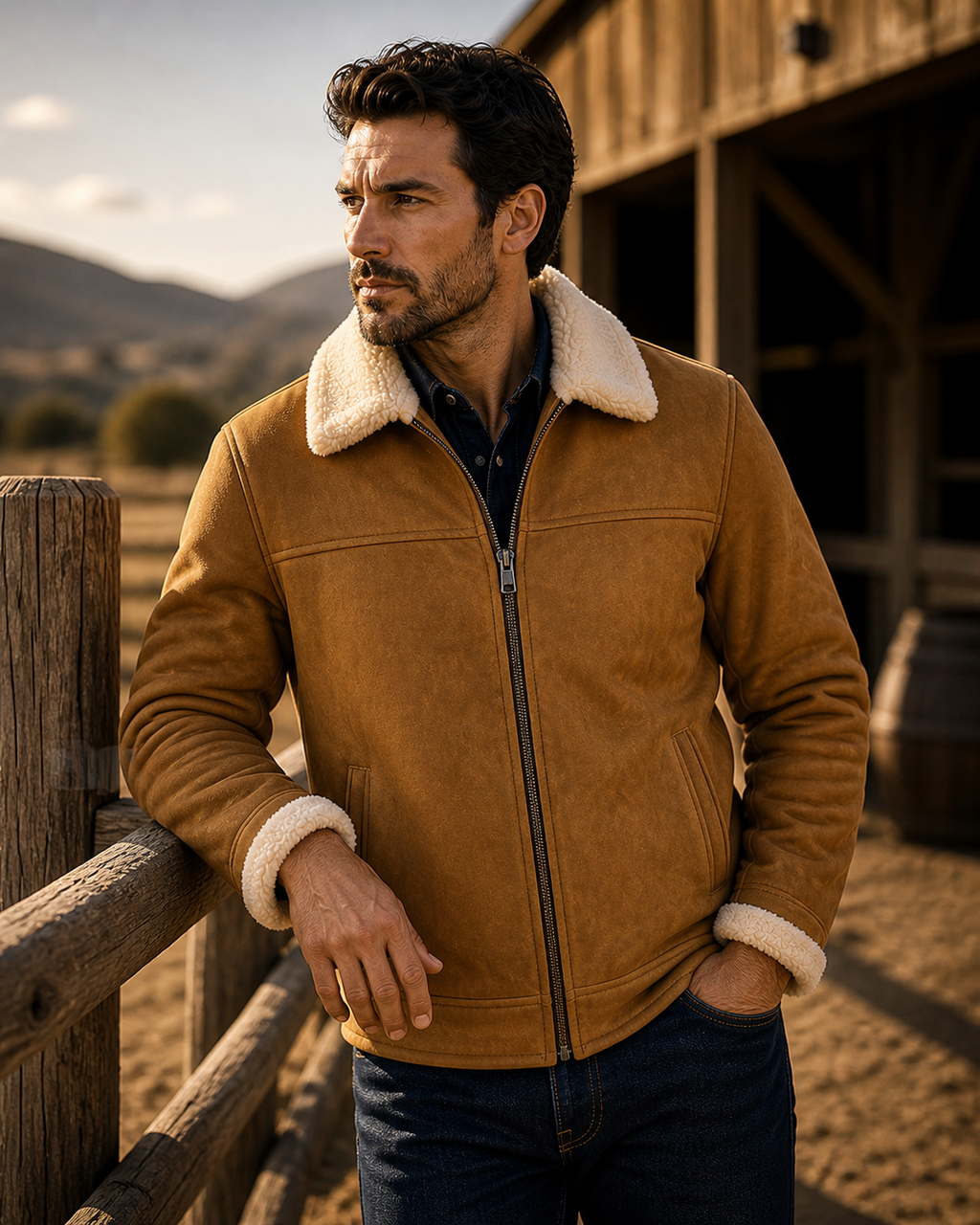 Chamarra de Piel Caballero Modelo Raleight